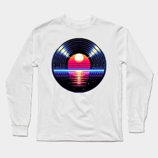 Vinly LP Music Record Sunset Long Sleeve T-Shirt